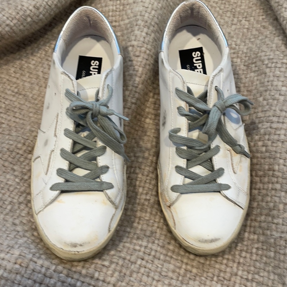 Golden Goose size 38 sneakers in White/Silver